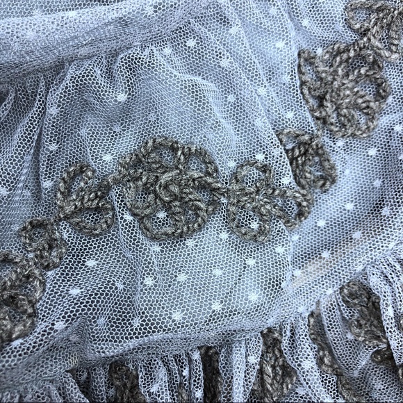 NWT Free People Polka Dot Mesh Ruffled Skirt - Picture 7 of 8